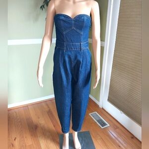 Express‎ Strapless Denim Jumpsuit, NEW, Size 2